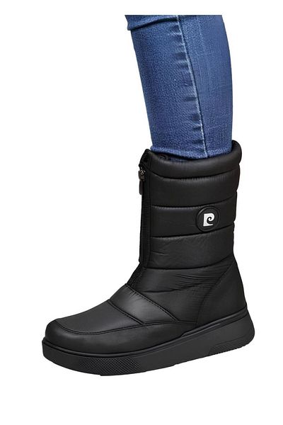 Pierre Cardin Dámské černé voděodolné chlupaté sněhule na zip
