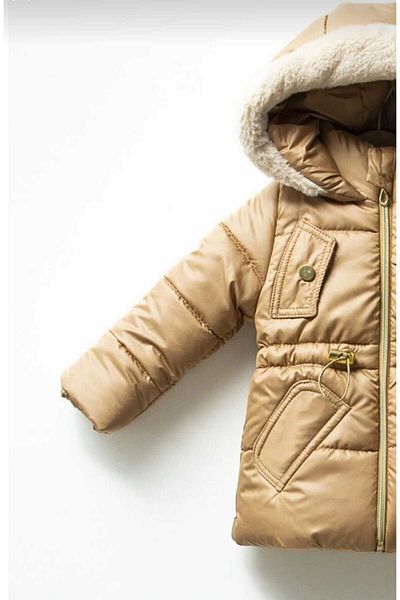 Esterella Girls' fleece-lined coat/hooded waterproof girl's coat/wind-resistant girls puffer coat
