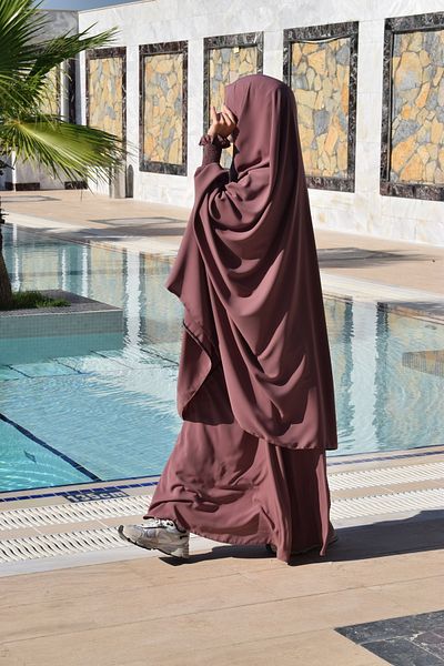 ZİLİF BUTİK Αφγανικό Σετ με Βελόνα και Κασκόλ Dusty Rose