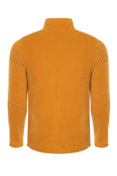 MAXIMILLIAN Men's Fleece Yellow Color 3 Pocket Zippered Bato Collar Outdoor Fleece