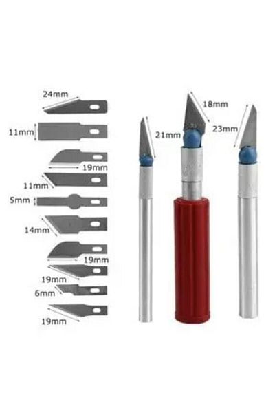 mrtbilisim 13 Piece Scalpel Set Hobby Carving Shaping Scalpel Set Sharp Blade Set