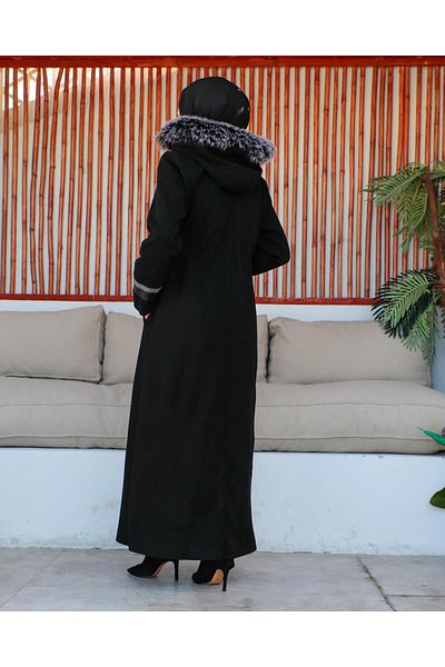KMKkombin KMKKOMBİN HIJAB CLOTHING FULL LENGTH PLUS SIZE CACHET COAT