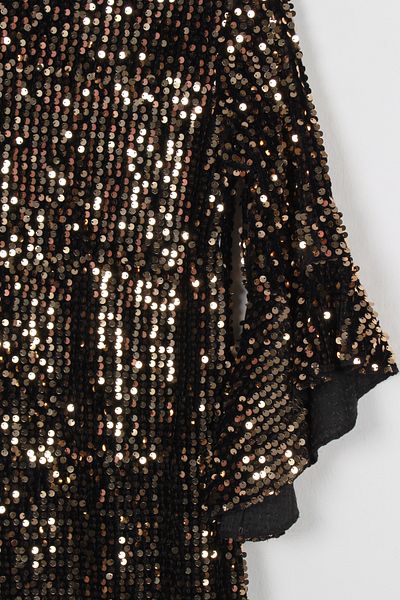 incity Girl's Gold Sequin Dress