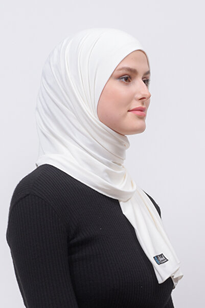 Altobeh Tesettür Penye Şal Düz Ekru