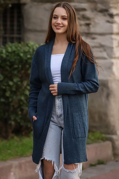 AVORWE Cardigan tricotat cu buzunare laterale