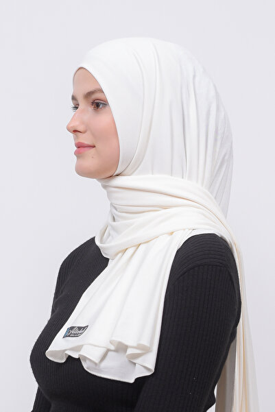 Altobeh Tesettür Penye Şal Düz Ekru
