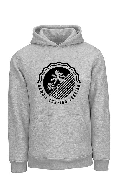 ADA BEBEK ÇOCUK Unisex Μαύρο Φούτερ για Surfing Hawaii Session με κουκούλα