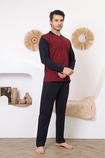ŞİPKA 100% COTTON JACQUARD MEN'S PAJAMA SET
