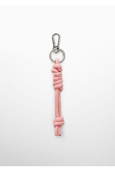 MANGO Woman Breloc detaliat cu aspect piele