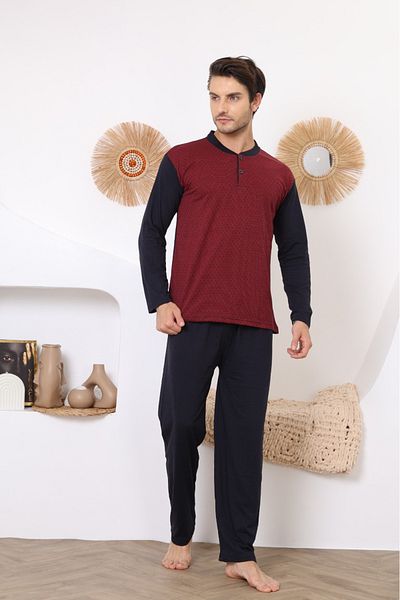 ŞİPKA 100% COTTON JACQUARD MEN'S PAJAMA SET