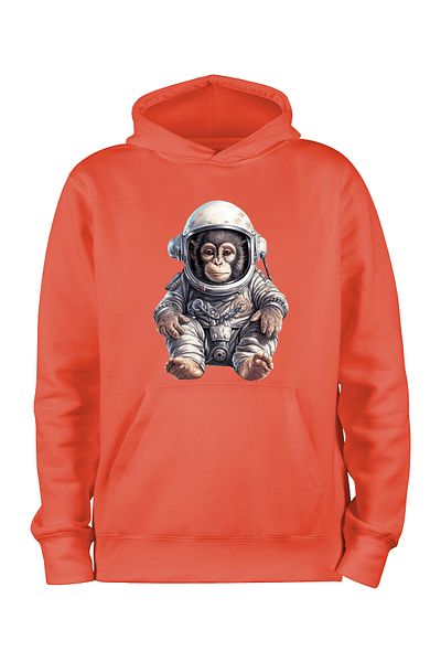ADA BEBEK ÇOCUK Φούτερ με κουκούλα Unisex Astronaut Monkey