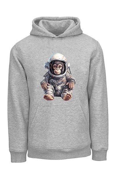 ADA BEBEK ÇOCUK Φούτερ με κουκούλα Unisex Astronaut Monkey
