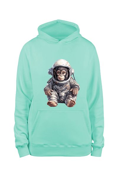 ADA BEBEK ÇOCUK Φούτερ με κουκούλα Unisex Astronaut Monkey