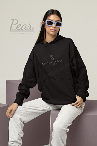 Pear Wear سويت شيرت نسائي مقاس كبير مطبوع عليه سندريلا