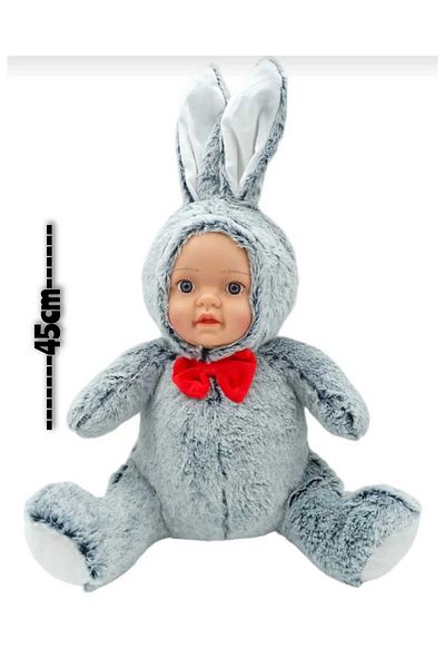 berattoys 45 cm plush doll real-faced rabbit doll plush rabbit plush toy sleeping companion