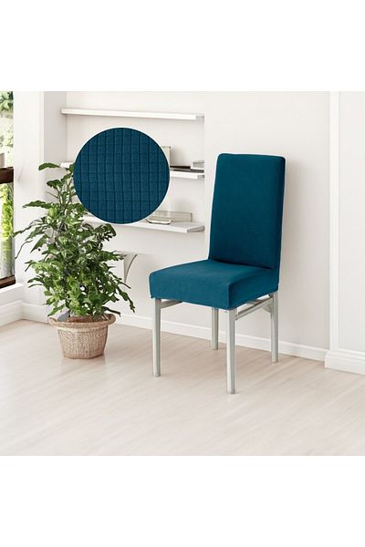 riselerhome Τετράγωνο μοτίβο Riseler - Εύκαμπτο κάλυμμα καρέκλας Lycra που πλένεται