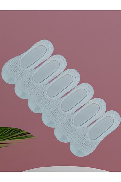 Leement socks Дамски 6 чифта жакардови плетени дантелени балерини с кант