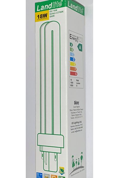 Landlite PL-C 18W/827/2P 1CT/2700K SARI IŞIK Enerji Tasarruflu Ampul PLC