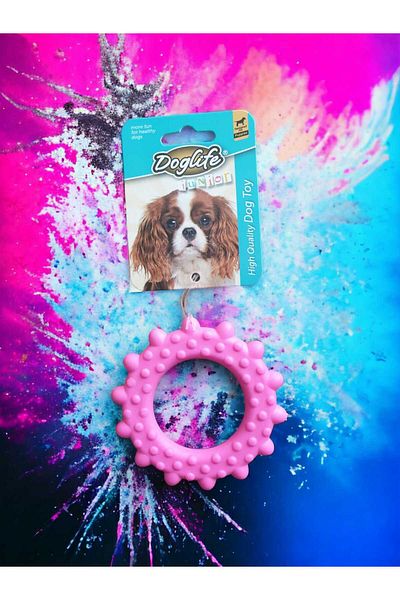 PatiBeurre لعبة حلقة مطاطية للكلاب DOGLIFE، لعبة الكلب، لعبة عض الكلاب المطاطية