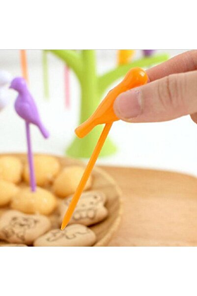 FırsatVar Kuş Şekilli Kokteyl Meyve Kürdan Seti – 4'lü Tabağıyla Şık Sunum Ve...