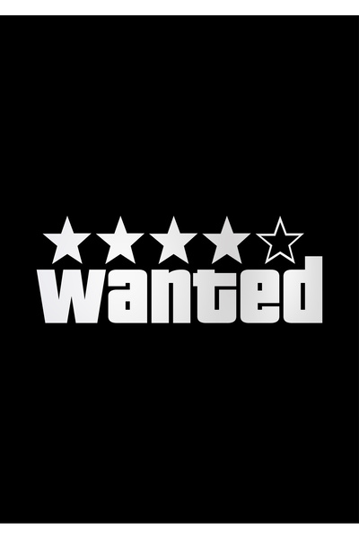 Wanted Oto Sticker Araba Cam Sticker 20X7 Cm