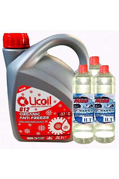 LİCOİL Organik G12 Kırmızı Antifriz -37c 3 litre G12 Kırmızı+3 LT Saf su