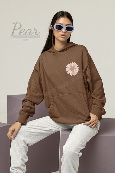 Pear Wear Γυναικεία υπερμεγέθη φούτερ Daisy Printed
