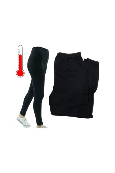 TERMAL Hbtrend Tights Soft Inside Warm Black Women Men Unisex Underwear Tights