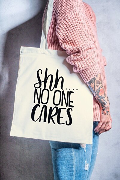 Eylül Design No One Cares Written Fun Themed Printed Organic a Quality Raw Cl...