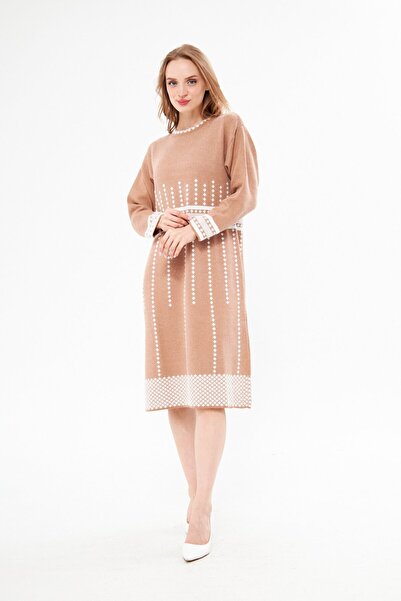 Minharir Πλεκτό φόρεμα με σχέδια