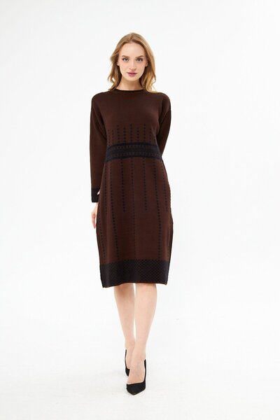 Minharir Pletena haljina sa uzorkom