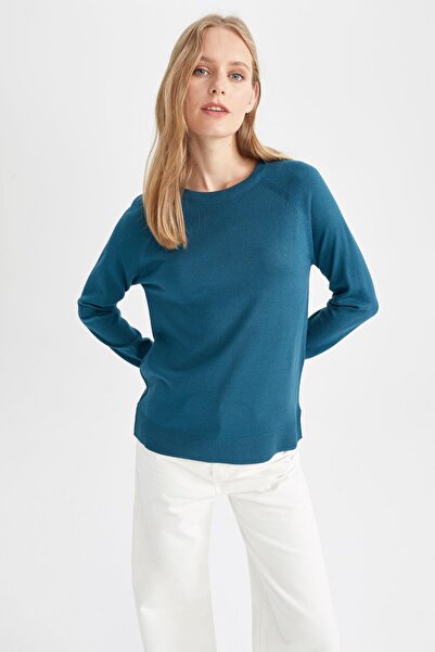 DeFacto Pletený sveter Relaxed Fit Crew Neck - I6913Az22Wn