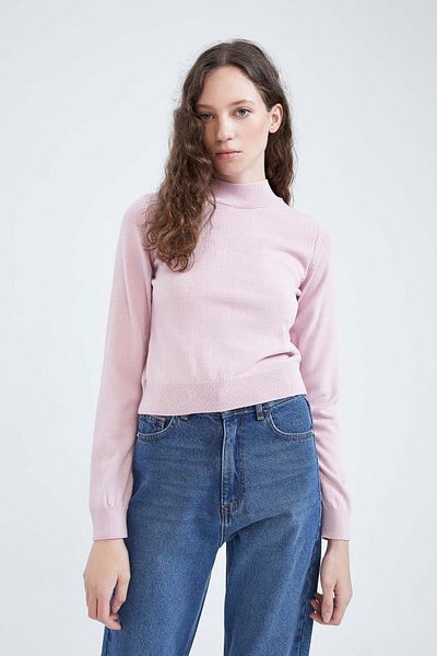 DeFacto Pulover cu jumătate de guler slim Fit