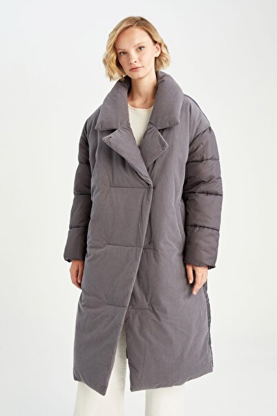 DeFacto Regular Fit Thermal Insulated Long Coat