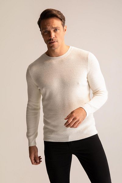 DeFacto Πλεκτό πουλόβερ Regular Fit Crew Neck