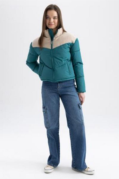 DeFacto Waterproof Color Blocked Coat X7012az22wn