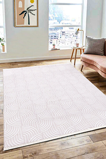 LİNOS HOME SİRİUS COLLECTION Krem Modern Saçaklı Yumuşak Dokuma Makine Halısı...