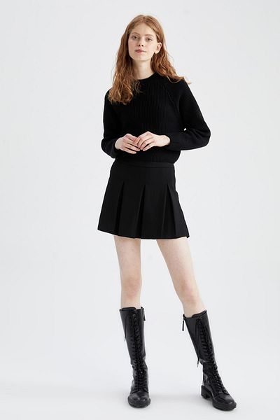 DeFacto Pulover de tricotaj crop pentru bărbați, Cool Relax Fit, St1120