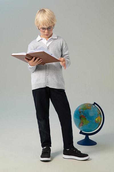 DeFacto Boy's Black Gabardine School Trousers
