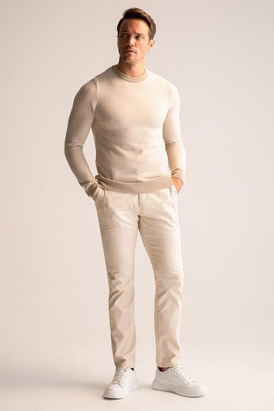 DeFacto Slim Fit Crew Neck Πλεκτό Πουλόβερ X5159az22wn