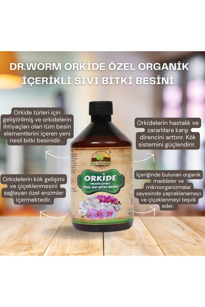 Dr.Worm Orkide Özel Organik Içerikli Sıvı Bitki Besini 500 ml