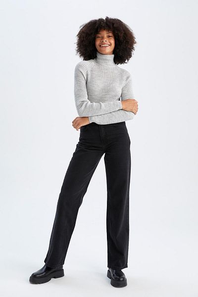 DeFacto Slim Fit Slim Cut Turtleneck Sweater X7912Az22Wn