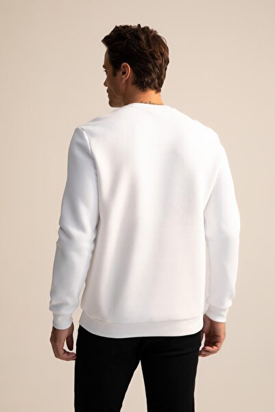 DeFacto Regular Fit Bisiklet Yaka Basic Pamuklu Sweatshirt
