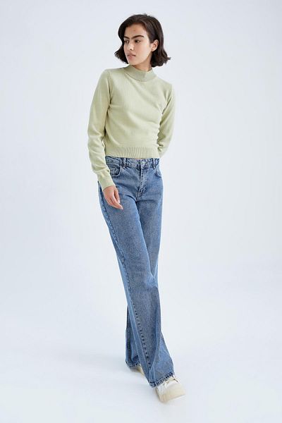 DeFacto Pulover cu jumătate de guler slim Fit