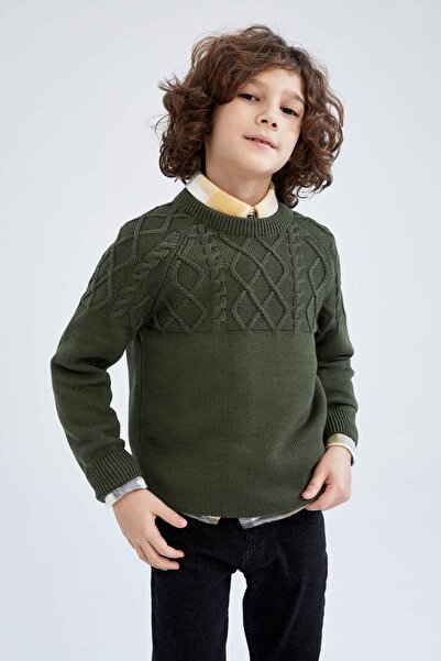 DeFacto Erkek Çocuk Bisiklet Yaka Kazak