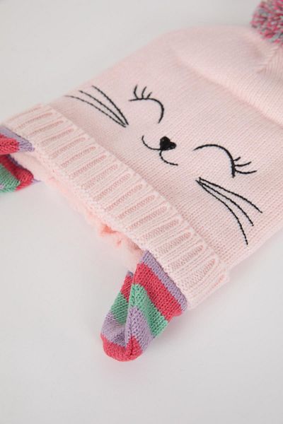 DeFacto Girl&#39;s Cat Figured Pompom Baret A5718a823wn