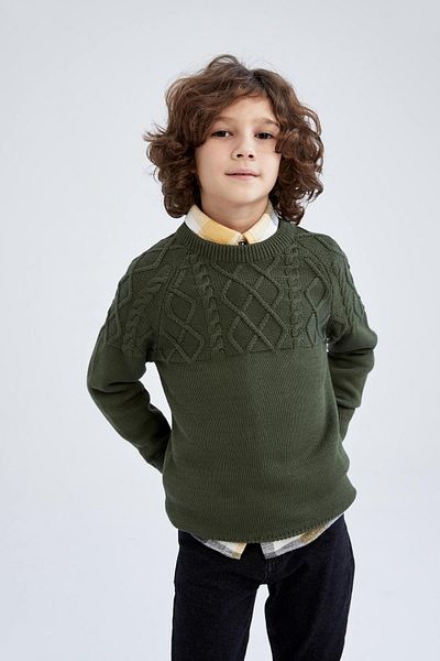 DeFacto Boy's Crew Neck Sweater