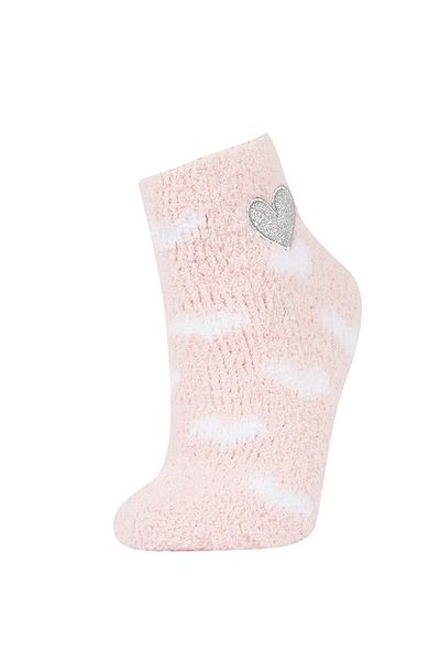 DeFacto Women's Embroidery 2-Piece Home Socks