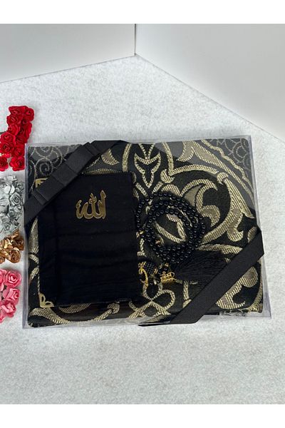 Markapolin χαλάκι προσευχής tasbih yasin σετ τριών μαύρων χρωμάτων