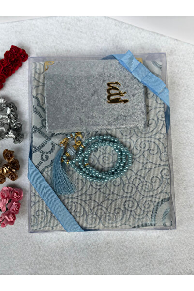 Markapolin Gift Prayer Mat Set Baby Blue Color